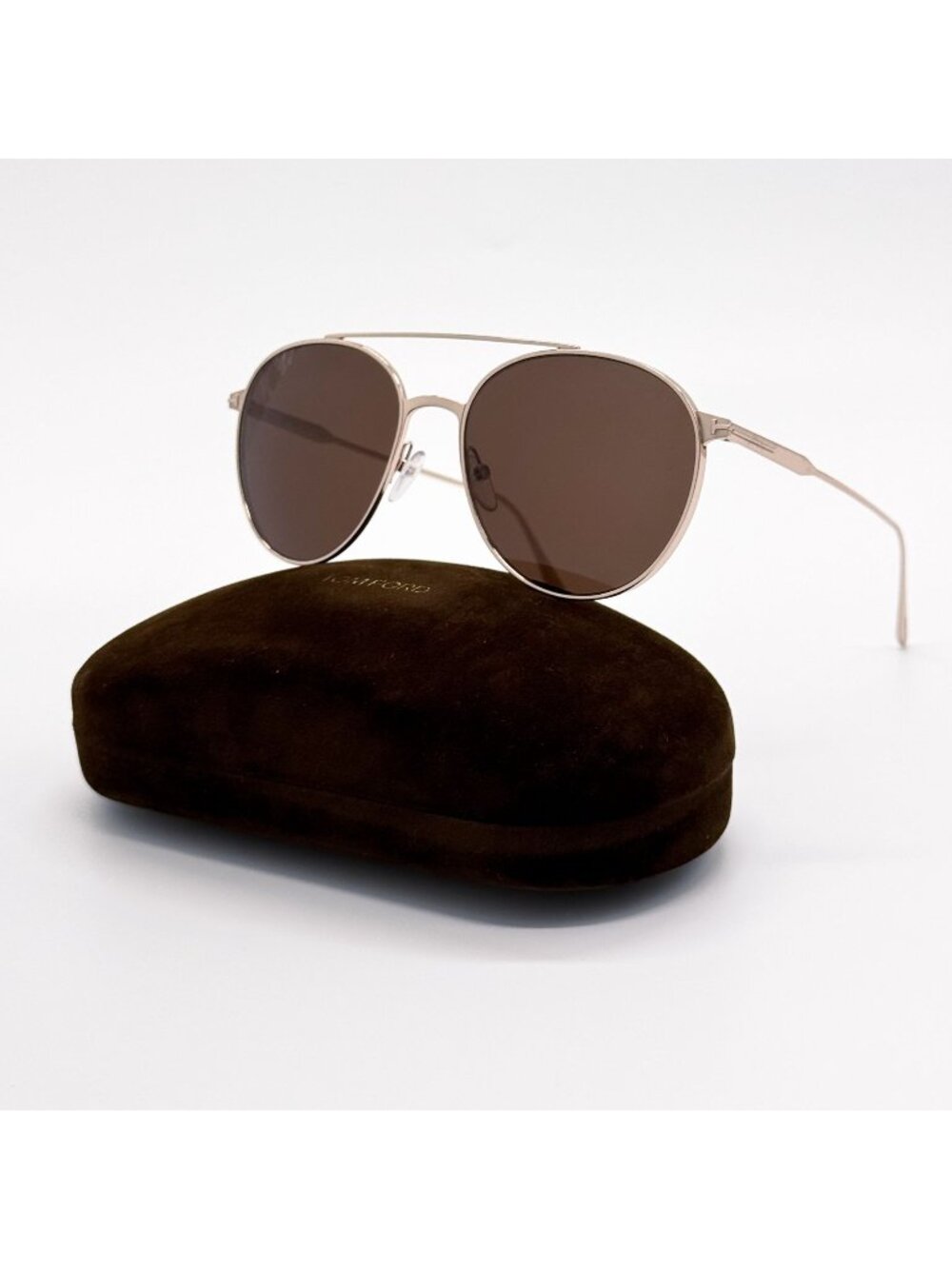 NEW TOM FORD TOMASSO SUNGLASSES TF691 28E AVIATOR GOLD/BROWN UNISEX EYEWEAR FT06